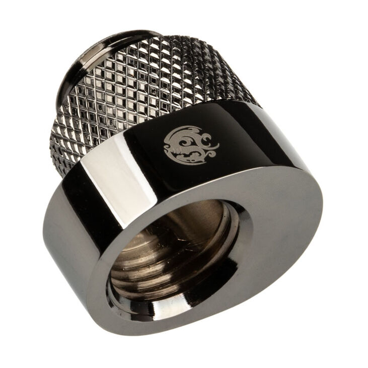Bitspower X-Cross Adapter G1/4 inch male to G1/4 inch female - 5mm offset, glossy black image number 0