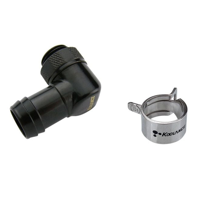 Koolance Winkel-Fitting, f&uuml;r 13mm Innendurchmesser - schwarz image number 1
