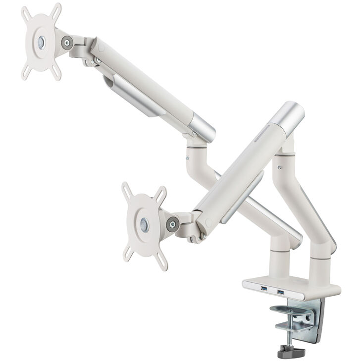 Alterzone Arm Duo USB Aluminium Monitorhalterung - weiß, 2x USB-Typ-A image number 15