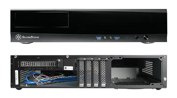 SilverStone SST-ML03B Milo HTPC Geh&auml;use - schwarz image number 1