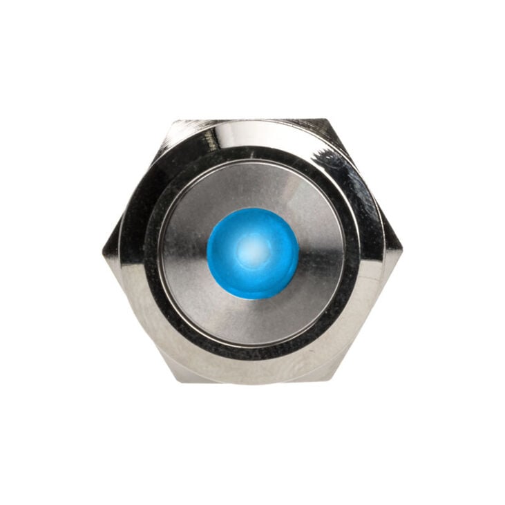 DimasTech Vandalism switch/button 22mm, Silverline Dot - RGB image number 1