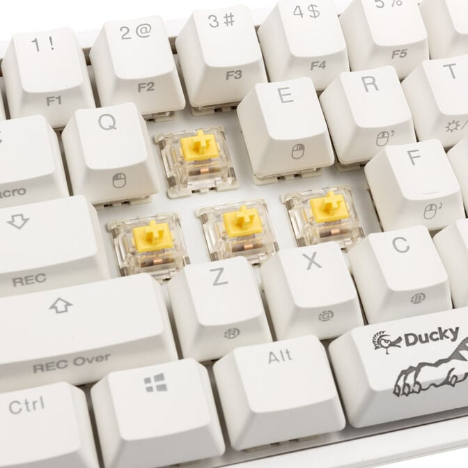 Ducky One 2 Pro Mini White Edition Gaming Tastatur, RGB LED - Gateron Yellow (US) image number 7