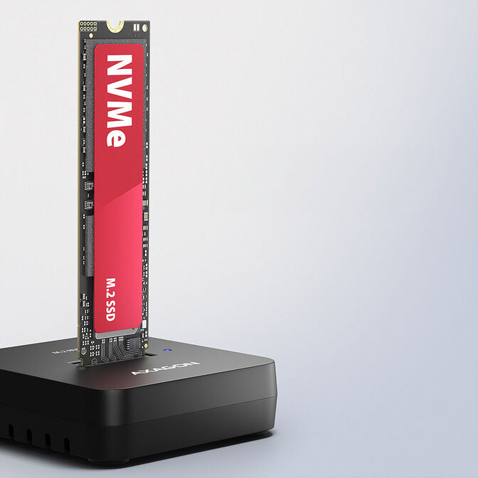 AXAGON ADSA-M2C11L M.2-NVMe-Dockingstation, USB-C 10Gbps, M.2 2230-22110 - schwarz image number 2