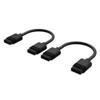 Corsair iCUE LINK Cable Connector gerade - schwarz, 10 cm 2er Set