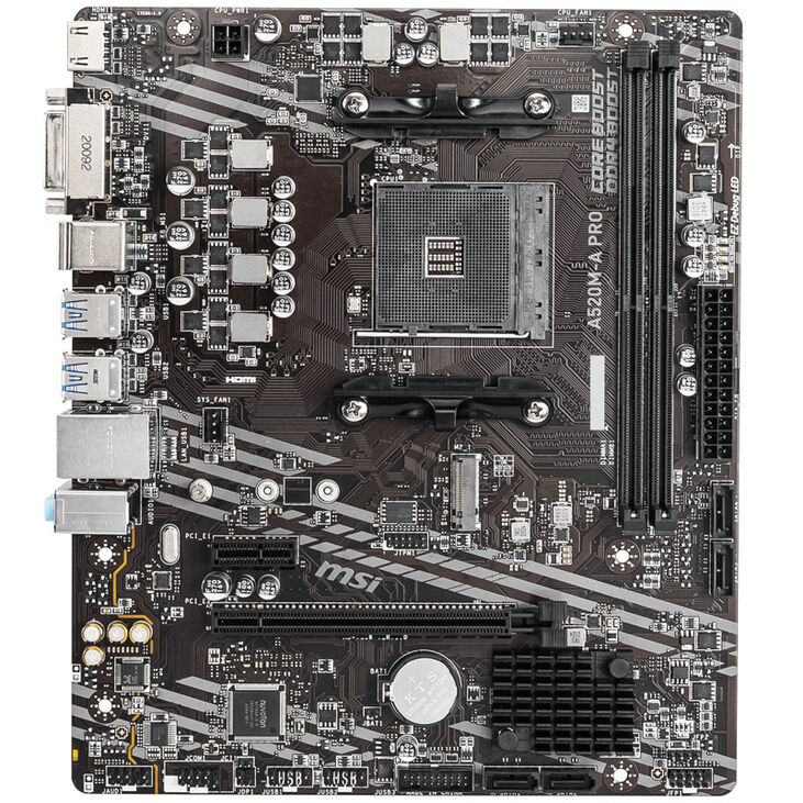 MSI A520M-A Pro motherboard, Socket AM4, AMD A520, Micro-ATX, DDR4 image number 2