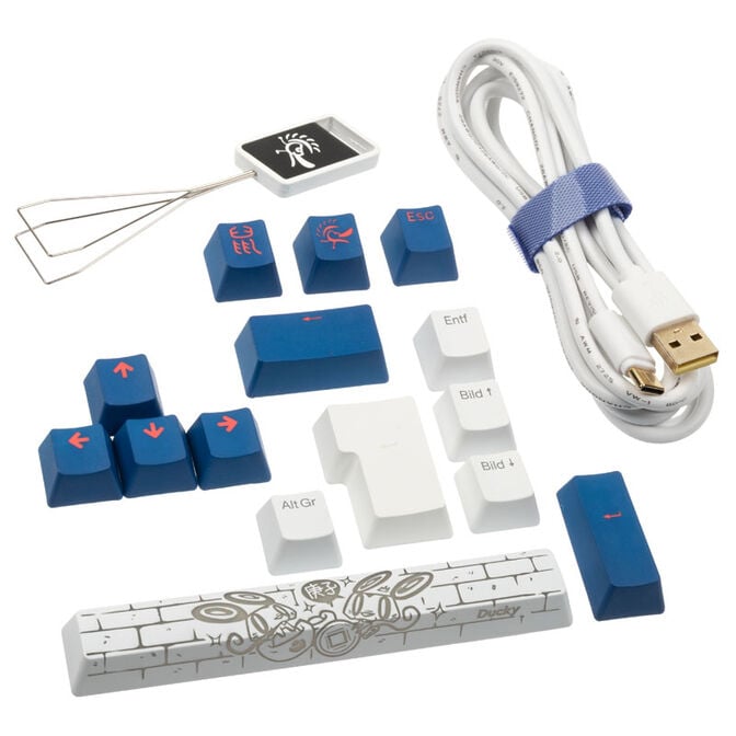 Ducky One 2 SF Gaming Keyboard, MX-Blue, RGB LED - white image number 7