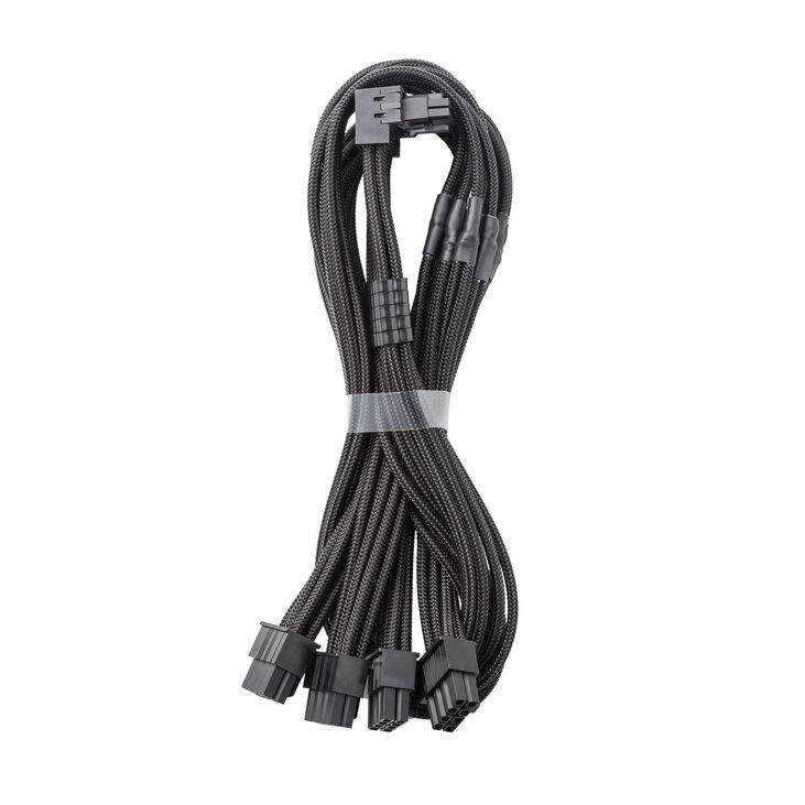CableMod C-Series Pro Anschlusskabel - Variante B, 90°, 16-Pin zu 4x 8-Pin PCIe, schwarz image number 0