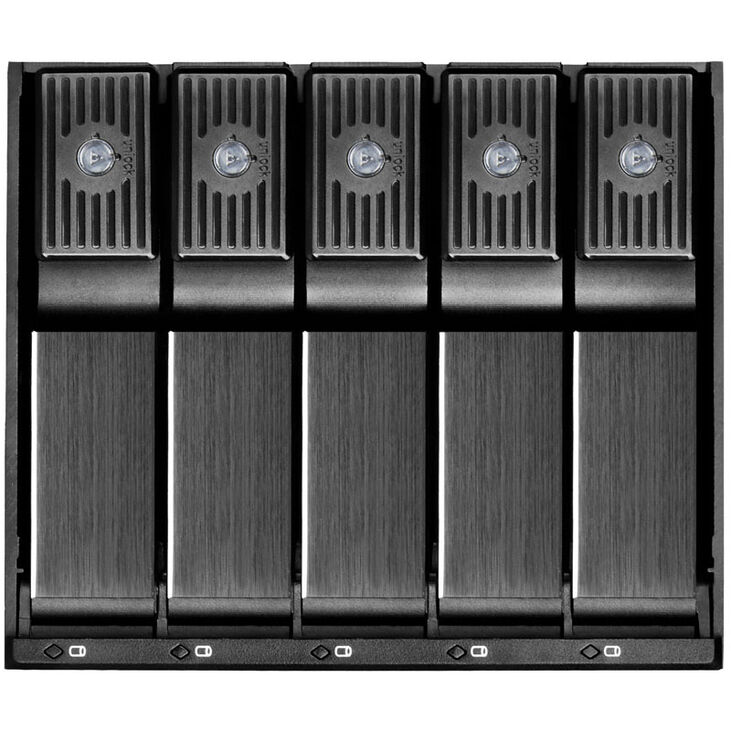 SilverStone SST-FS305-12G Externes 3,5-Zoll-Gehäuse, 5-Bay - Schwarz image number 1