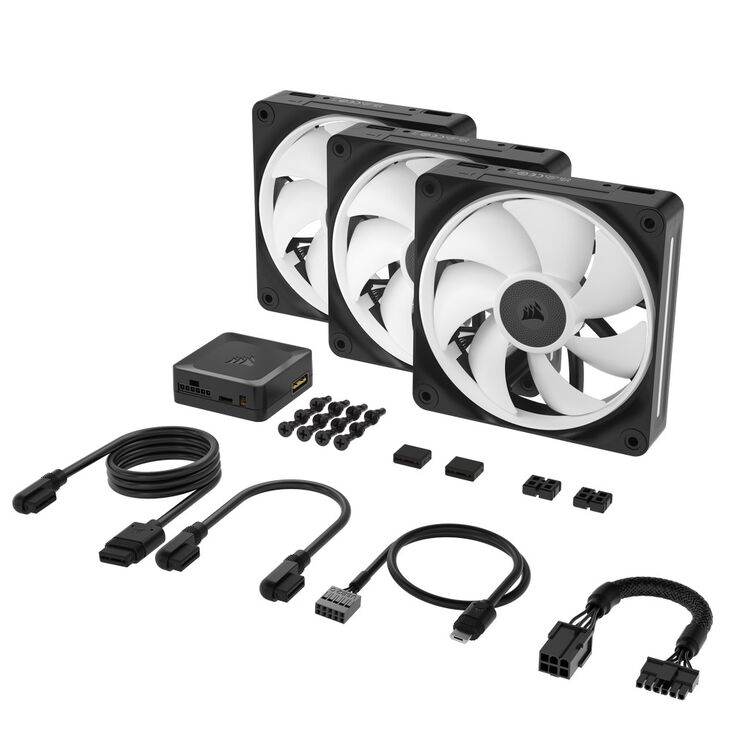 Corsair iCUE Link LX120 RGB, PWM Lüfter, 3er Pack - 120mm, schwarz image number 6