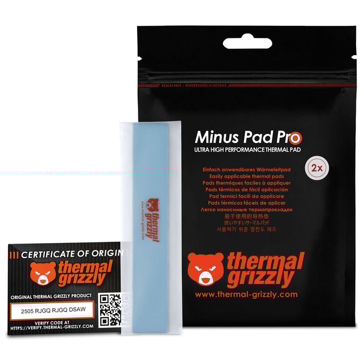 Thermal Grizzly Minus Pad Pro - 120 x 20 x 0.5 mm, 2 pieces image number 7