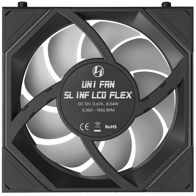 Lian Li UNI FAN SL-INF LCD FLEX Wireless Fan, ARGB and LCD - 120mm, black image number 4
