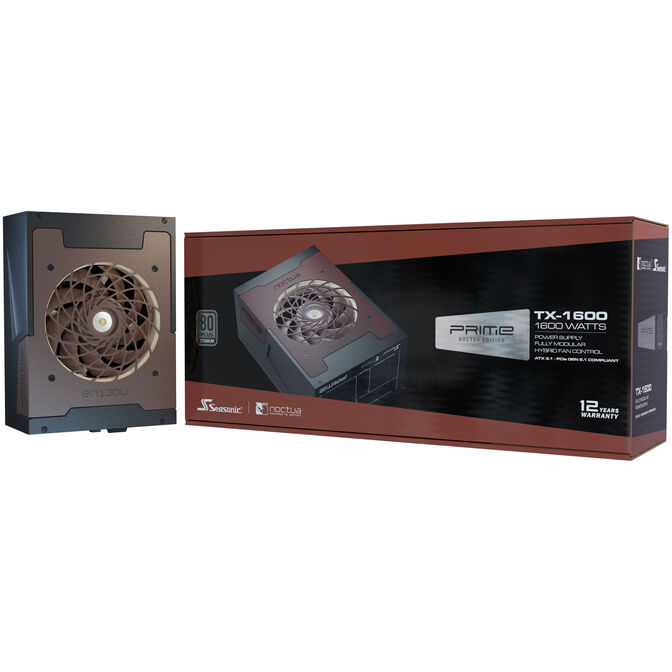 Seasonic Prime TX-1600 Noctua Edition Power Supply, 80 PLUS Titanium, Modular, ATX 3.1, PCIe 5.0 - 1,600 Watts image number 14