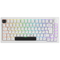 AKKO 5075B Gaming Keyboard, RGB – Lavender Purple Pro Switches, ISO DE/UK/Nordic, black & white