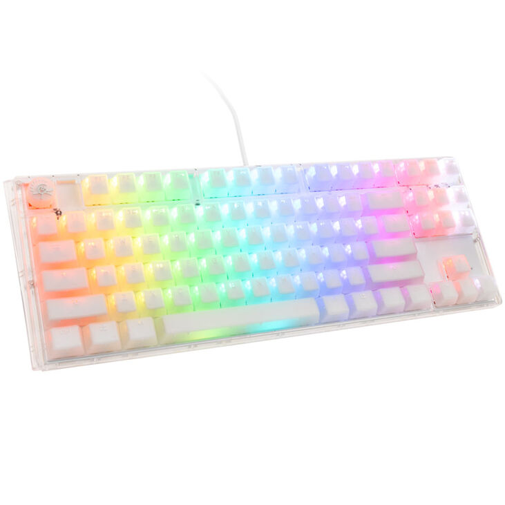 Ducky One 3 Aura White TKL Gaming Tastatur, RGB LED - MX-Silent-Red (US) image number 0