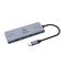 Akasa USB 4-in-1 Hub - 4x USB-C, 18cm, silver