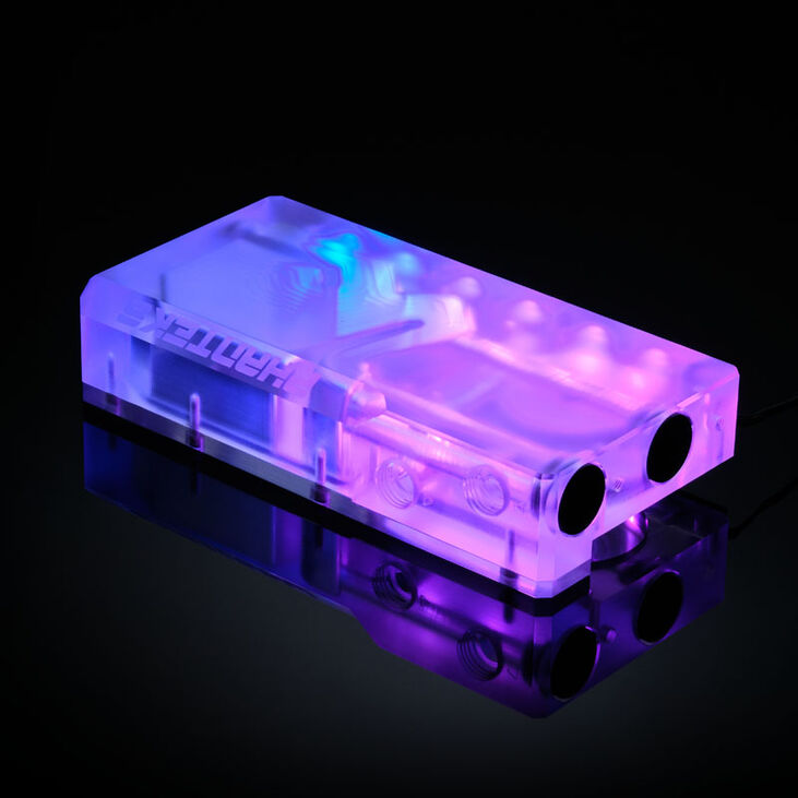PHANTEKS R160C Reservoir - Transparent Acrylic Backplate, DRGB-LED image number 6