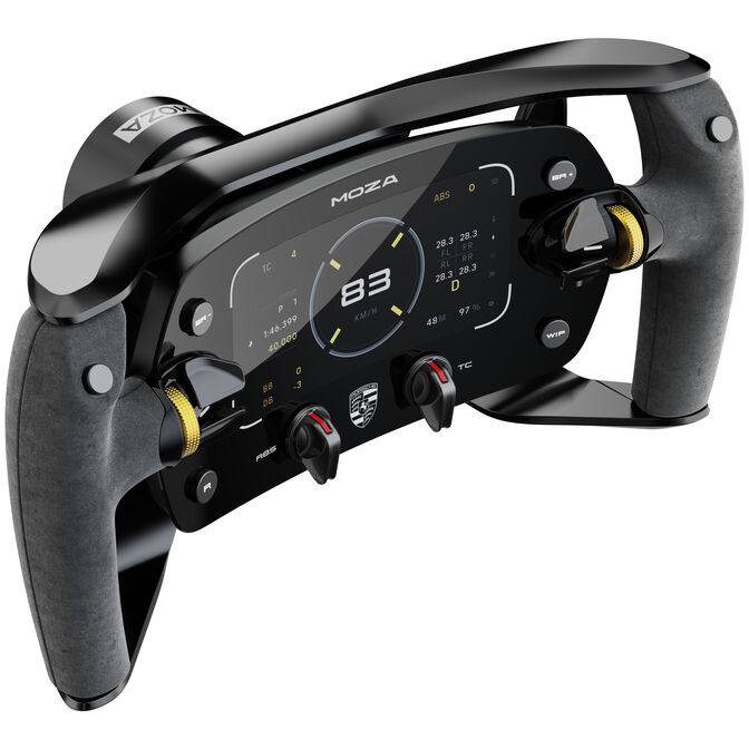 MOZA Porsche MISSION R Simracing-Lenkrad, 5,4&rdquo;-Zoll-OLED-Display, Offizielles Replikat - schwarz image number 1