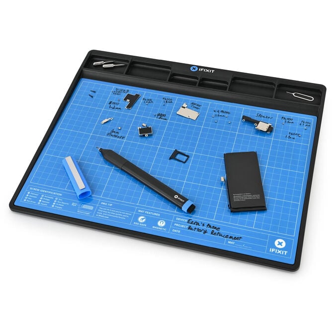 iFixit Pro Tech Toolkit + iFixit FixMat Magnetic Project Mat, ESD-Protected - Blue image number 5