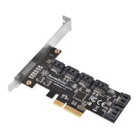 Silverstone SST-ECS06 SATA adapter card, PCIe 3.0, 6x SATA 6G - Low Profile