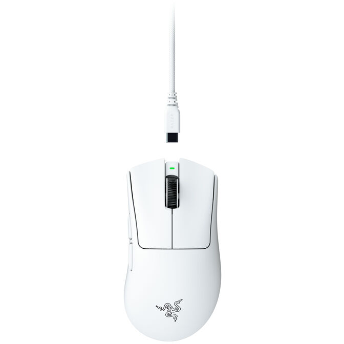 Razer DeathAdder V4 Pro Gaming Mouse, wireless, 45K sensor, 8,000Hz, 56g - white image number 3