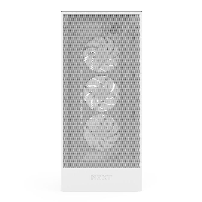NZXT H7 Flow RGB PC Case, Mid Tower, E-ATX, RGB, Tempered Glass - White image number 9