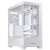 ASUS A31 Plus TG ARGB PC-Gehäuse, Midi-Tower, ATX, Tempered Glass - weiß