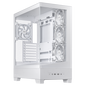 ASUS A31 Plus TG ARGB PC-Gehäuse, Midi-Tower, ATX, Tempered Glass - weiß