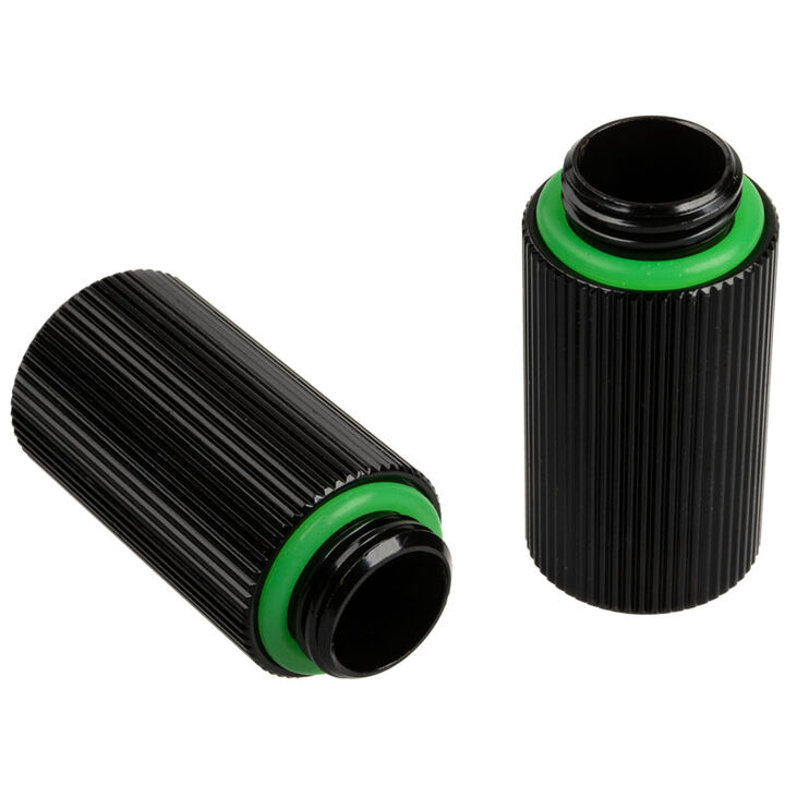 Bitspower Touchaqua Adapter straight G1/4 inch male to G1/4 inch female - 2 pack, 30mm, black image number 1