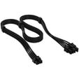 Corsair Premium Sleeved 6+2-Pin PCIe Cable, for Type 5 Power Supply - Black image number null