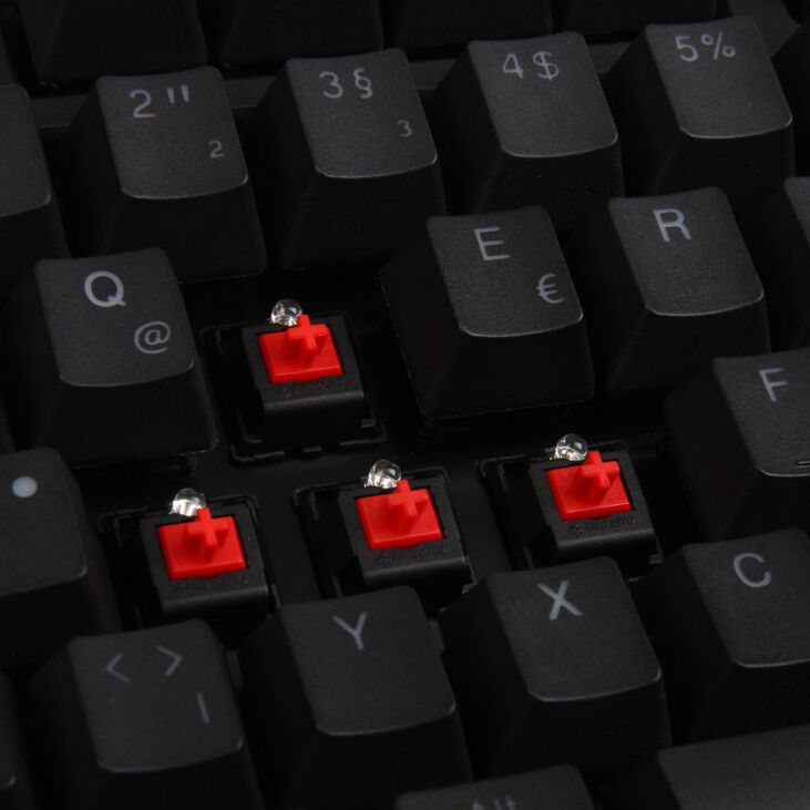 Ducky One 2 Backlit PBT Gaming Keyboard, MX Red, White LED - Black image number 8