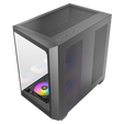 Antec C5 Computer Case, Mid-Tower, ATX, RGB, Tempered Glass - black image number null