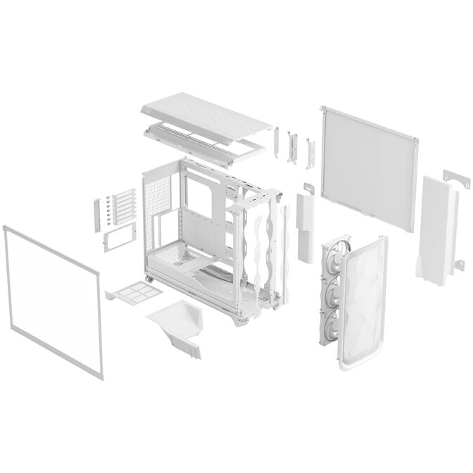 Fractal Design Meshify 3 XL RGB TG PC Geh&auml;use - Big-Tower, E-ATX, Tempered Glass - wei&szlig; image number 12