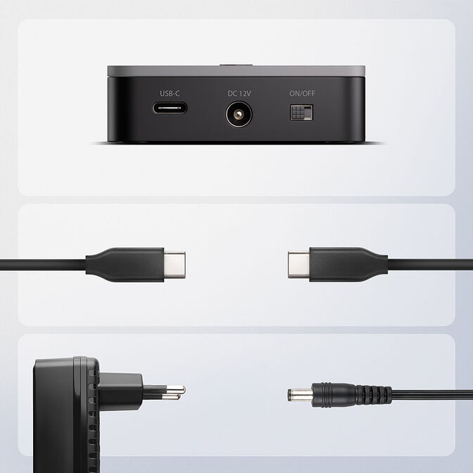 AXAGON ADSA-M2C22L M.2-Dockingstation, USB-C 20Gbps, 2x M.2, Klonfunktion - schwarz image number 5