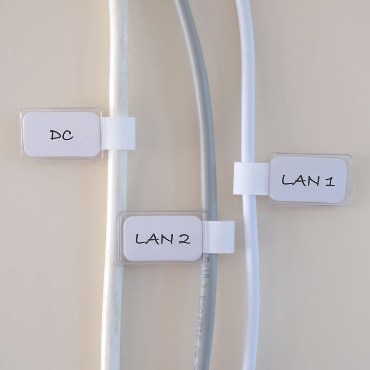 LABEL THE CABLE Mini Klettbinder 10er Set - weiß image number 4