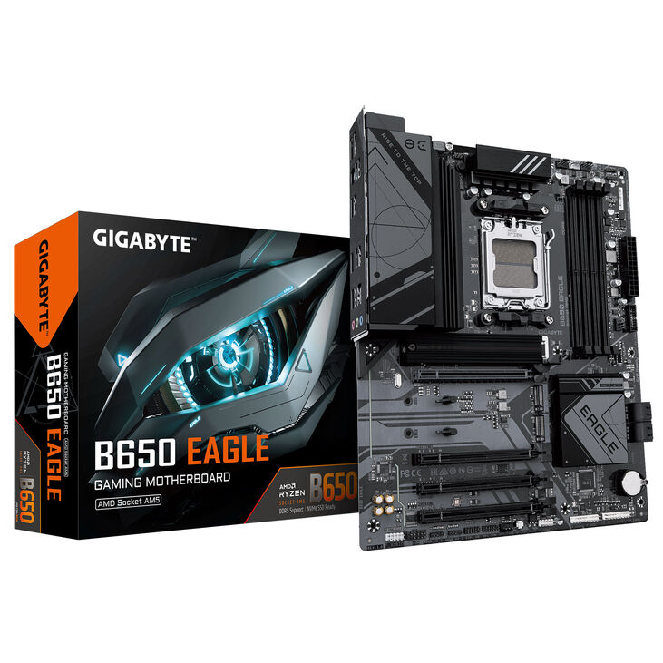 GIGABYTE B650 Eagle motherboard, Socket AM5, AMD B650, ATX, DDR5 image number 0