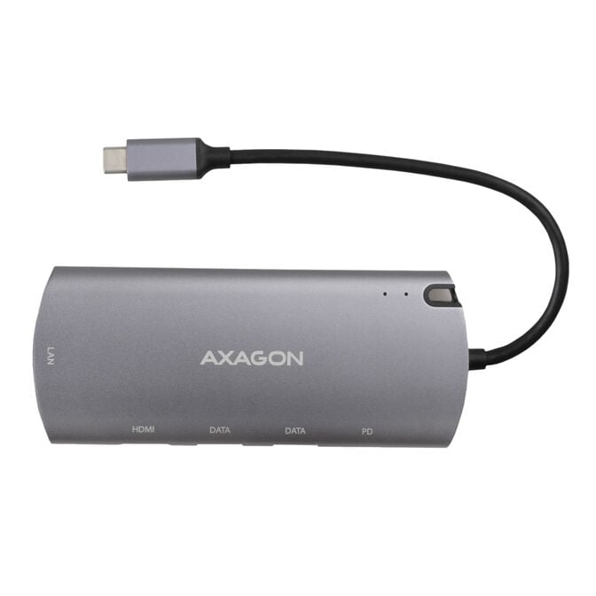 AXAGON HMC-6M2 Multiport-Hub, USB 3.0, M.2-SATA, HDMI, Gbit-LAN, 2x USB-A, 1x USB-C image number 0