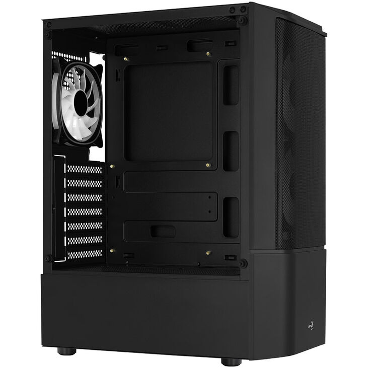 Aerocool Quantum Mesh v3 Mid Tower, RGB, Tempered Glass - Black image number 4