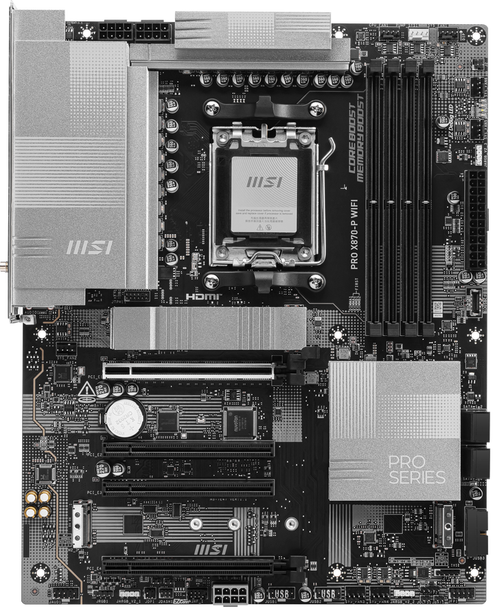 MSI Pro X870-P WiFi Mainboard, Sockel AM5, AMD X870, ATX, DDR5 image number 1