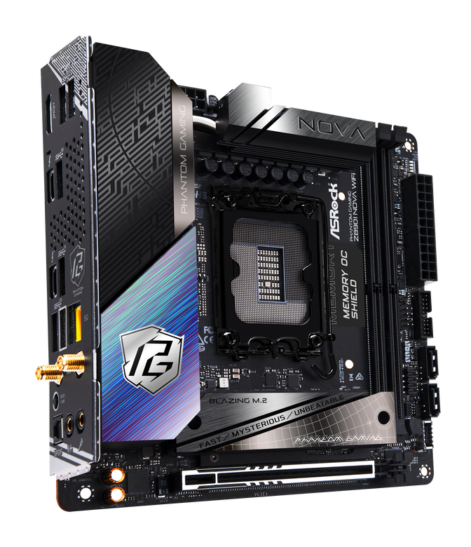 ASRock Z890I NOVA WiFi Mainboard, Sockel LGA 1851, Intel Z890, Mini-ITX, DDR5 image number 1