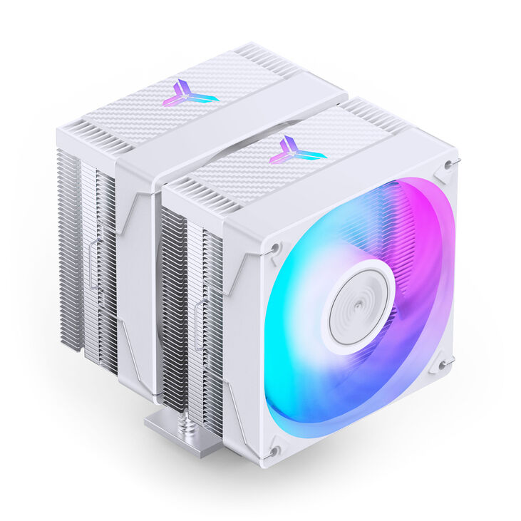Jonsbo CR-3000E CPU cooler, dual tower, RGB - 120mm, white image number 0