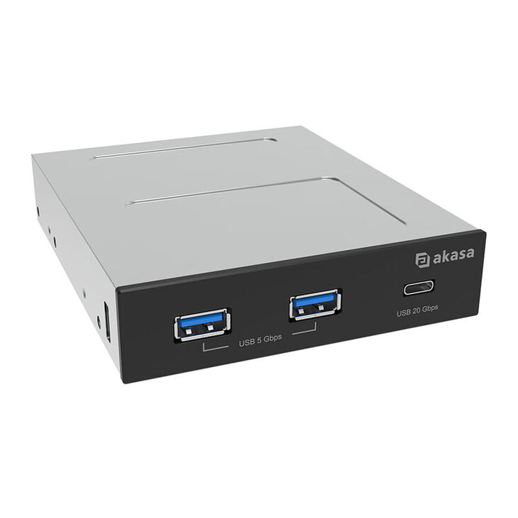 Akasa AK-ICR-36 USB 3.2 Gen 2 Typ C Panel - schwarz image number 0