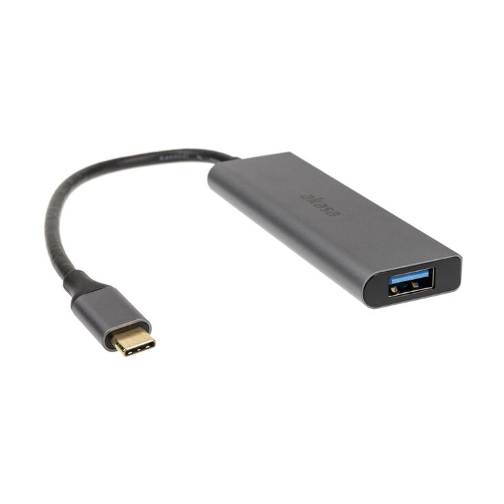 Akasa USB Typ C auf 4x USB Typ A - silber image number 1