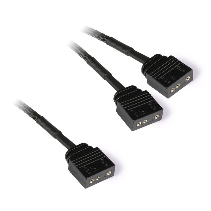 Alphacool Y-Splitter aRGB 3-pin to 2x 3-pin 15cm - black image number 1