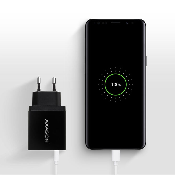 AXAGON ACU-QC19 Ladegerät, 1x USB-A, QC3.0/AFC/FCP/Smart 5V / 1,3A, 19W - schwarz image number 1