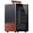Jonsbo T6 PC Geh&auml;use, Mini-Tower, Mini-ITX, Tempered Glass, Holz - schwarz image number null