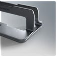 AXAGON STND-VG Vertikaler Laptop-St&auml;nder, einstellbare Breite, Aluminium - grau image number null