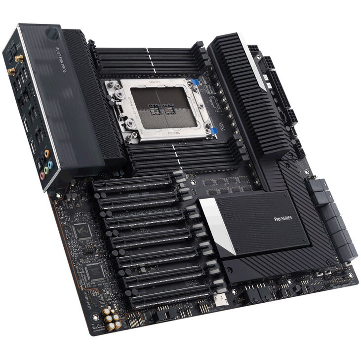 ASUS PRO WS WRX80E-SAGE SE WIFI II, AMD WRX80 Mainboard, Socket sWRX8, DDR4 image number 1
