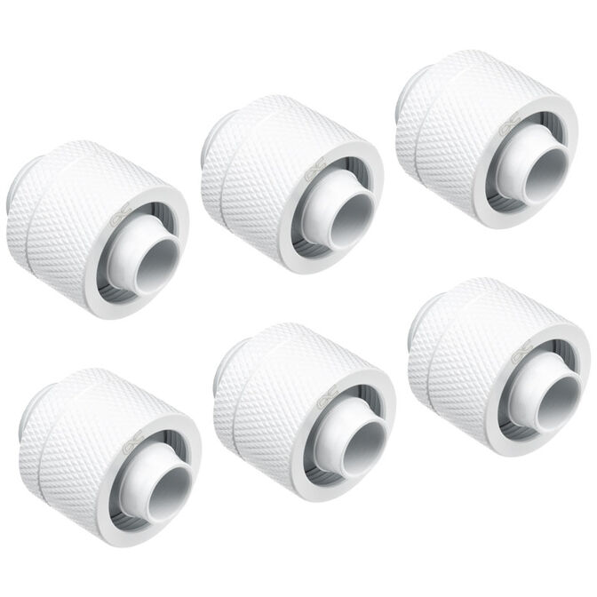 Alphacool Eiszapfen 16/10 mm Anschraubt&uuml;lle G1/4, 6-Pack - wei&szlig; image number 0