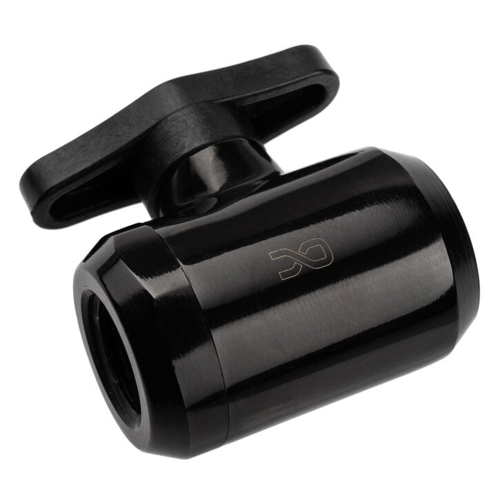 Alphacool Eiszapfen 2 Wege Kugelhahn G1/4 - schwarz image number 1