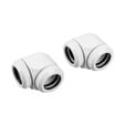 Corsair Hydro X Series XF Hardline Adapter 90 Grad 14mm AD auf 14mm AD Hardtube - 2er Pack, wei&szlig; image number null